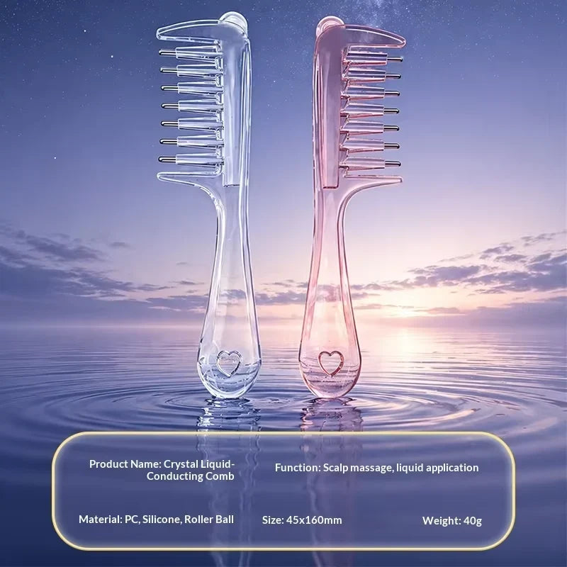 Hair Oil Applicator Comb with Roller Ball
