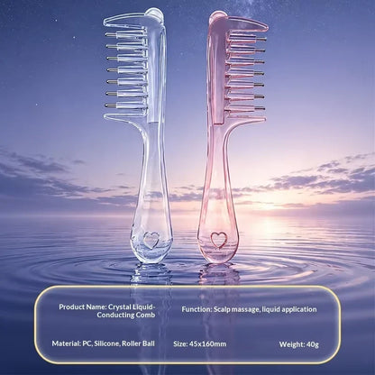 Hair Oil Applicator Comb with Roller Ball